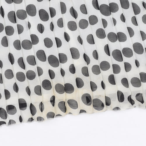 River Island Women's White Polka Dot Tunic Blouse Size 14