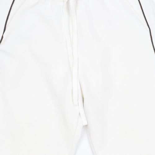 Bershka Women's White Jogger Trousers - Size S