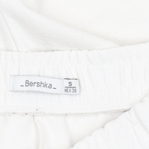 Bershka Women's White Jogger Trousers - Size S
