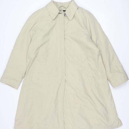 Girell Men's Beige Overcoat, Size 36, Button Closure