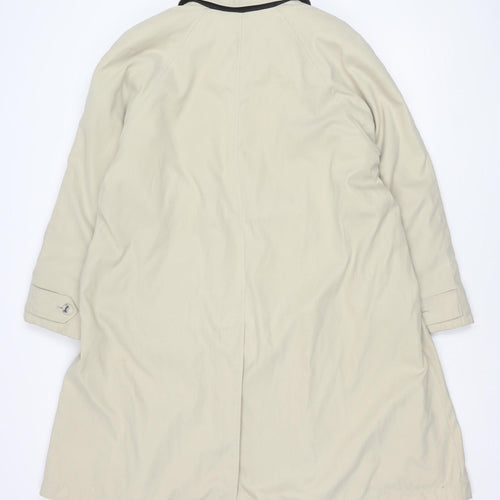 Girell Men's Beige Overcoat, Size 36, Button Closure