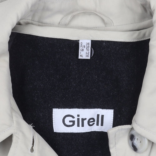 Girell Men's Beige Overcoat, Size 36, Button Closure