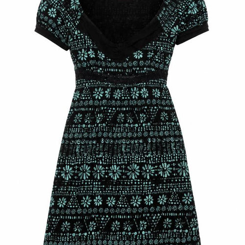 Miss Selfridge Women’s Black Floral Fit & Flare Dress Size 8