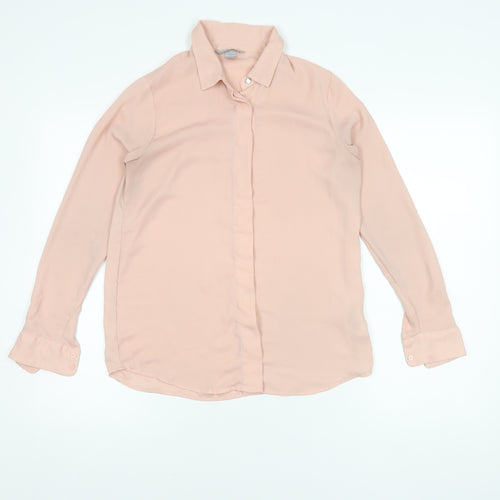 H&M Women's Pink Long Sleeve Blouse Size 6
