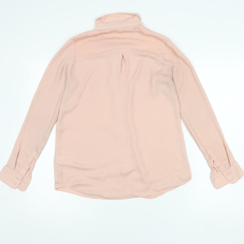 H&M Women's Pink Long Sleeve Blouse Size 6