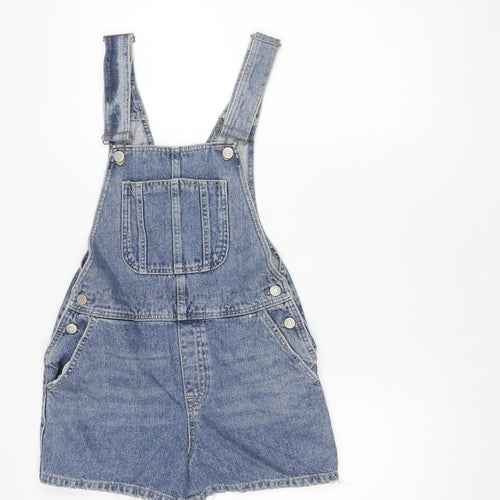 Stradivarius Women's Blue Denim Dungaree - Size 6