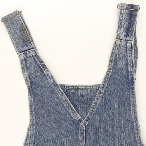 Stradivarius Women's Blue Denim Dungaree - Size 6