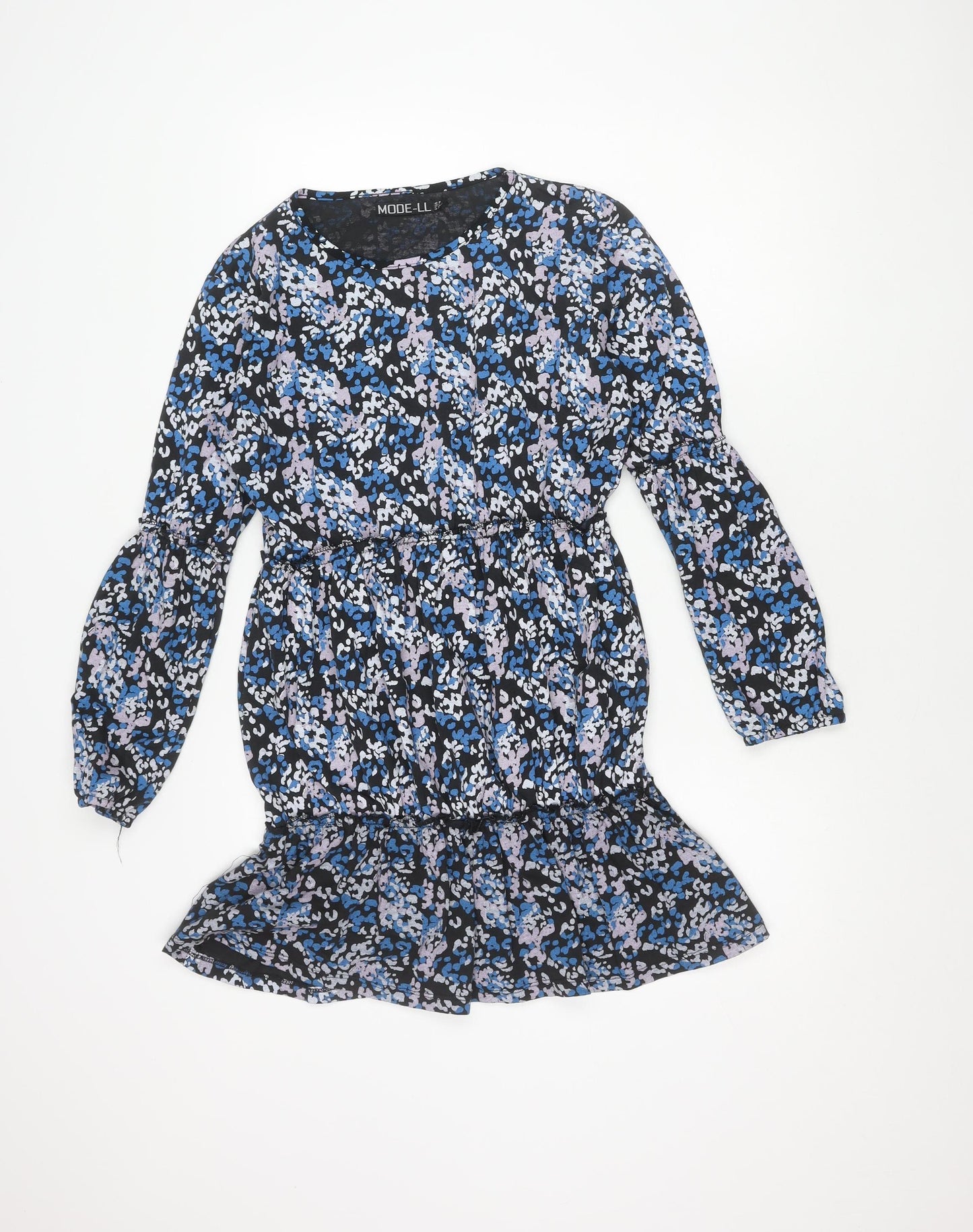 Mode-LL Women's Black & Blue A-Line Dress, UK Size 10