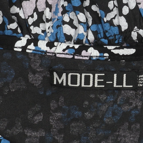 Mode-LL Women's Black & Blue A-Line Dress, UK Size 10