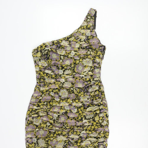 Zara Women's Multicoloured Floral Dress, Size 12