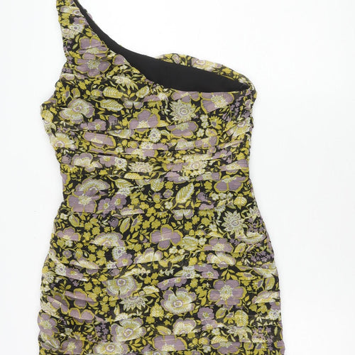Zara Women's Multicoloured Floral Dress, Size 12