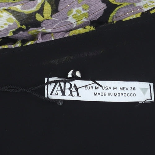 Zara Women's Multicoloured Floral Dress, Size 12