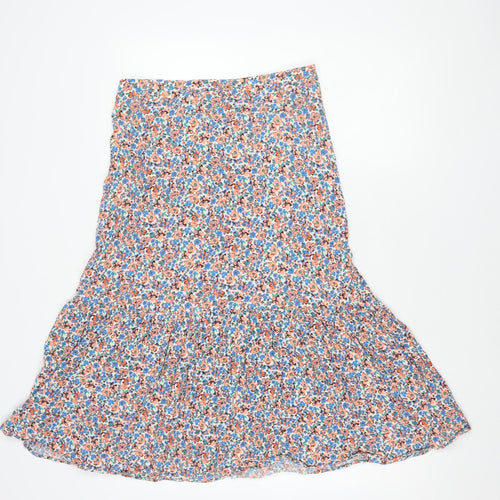 Marks and Spencer Women's Multicoloured Floral Skirt - Size 10