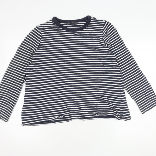 Marks and Spencer Women's Blue Striped Jumper Size 12