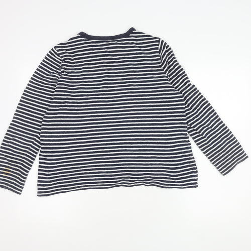 Marks and Spencer Women's Blue Striped Jumper Size 12