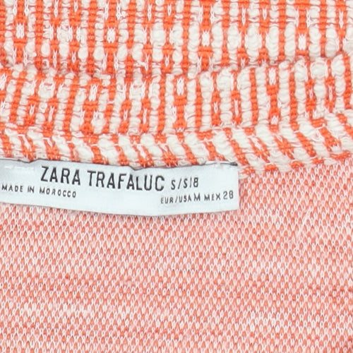 Zara Women's Red Cropped T-Shirt - Medium