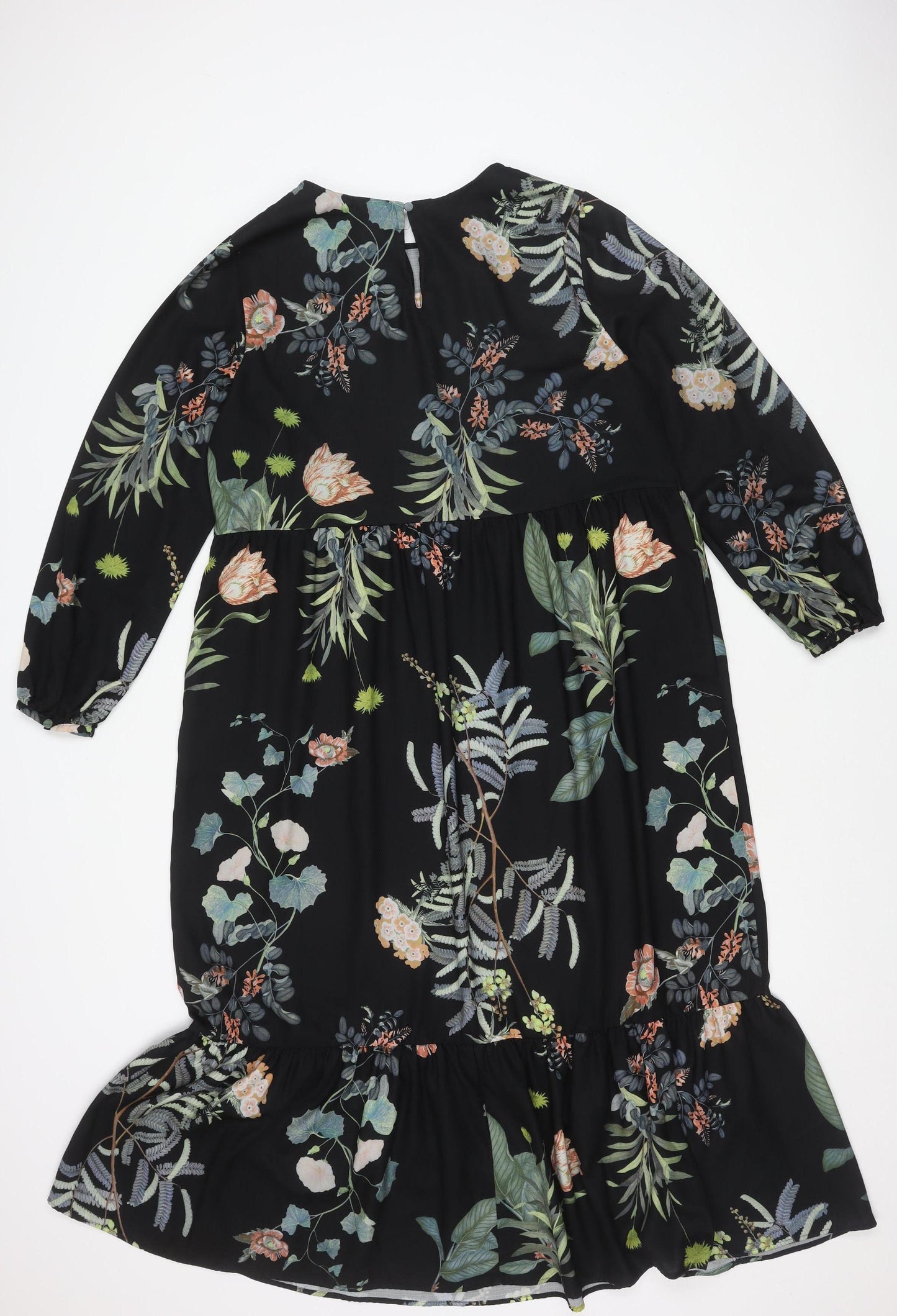 Principles Women's Black Floral Dress Size 14