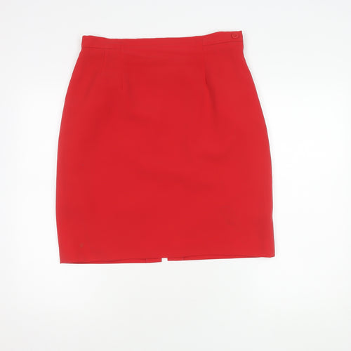 Precis Petite Women's Red Knee Length Pencil Skirt 16