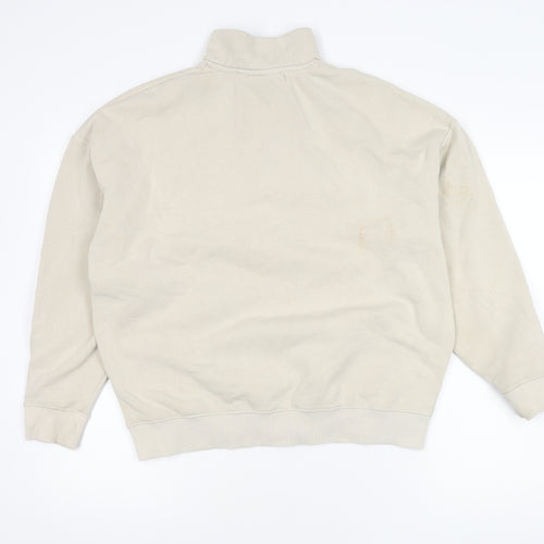 Supply & Demand Beige Sweatshirt Unisex Size L with Zip