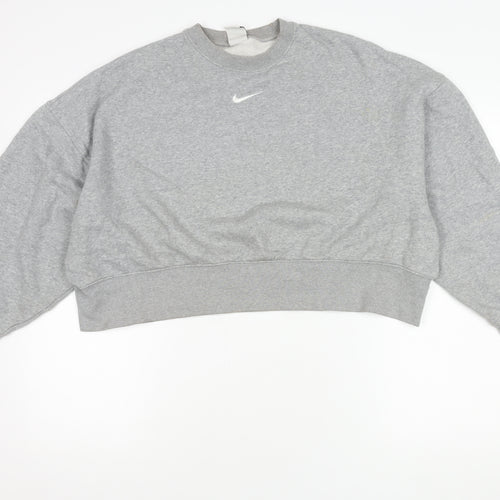 Nike Grey Unisex Crew Neck Sweatshirt M