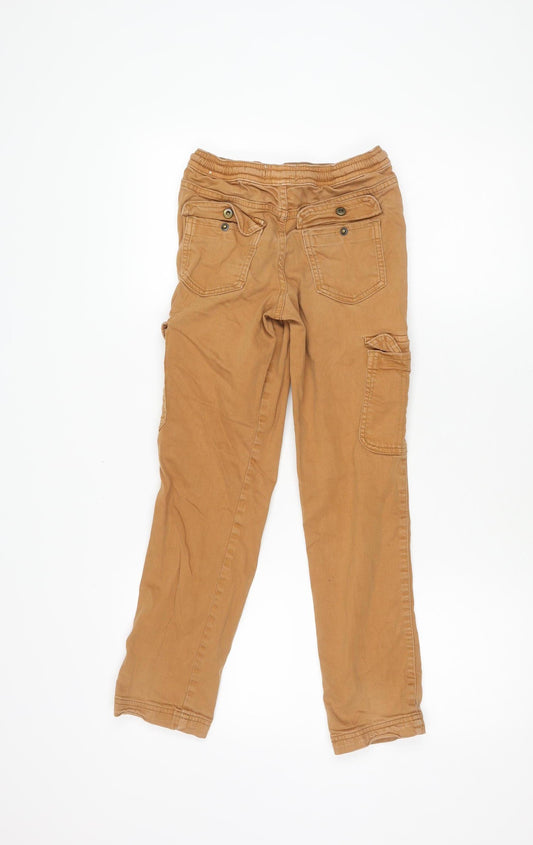 FatFace Boys Brown Cargo Trousers, Size 9, Elastic Waist