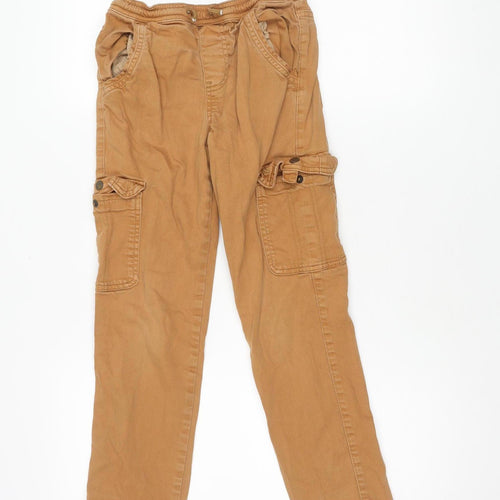 FatFace Boys Brown Cargo Trousers, Size 9, Elastic Waist