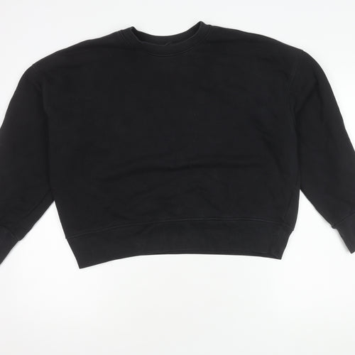 Uniqlo Women's Black Pullover Sweatshirt - Size L