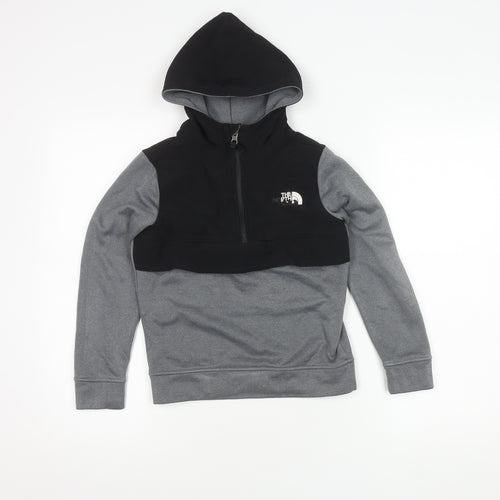 The North Face Boys Black Full Zip Hoodie M Hiking