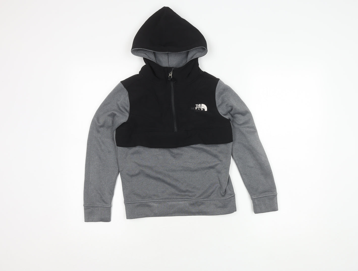 The North Face Boys Black Full Zip Hoodie M Hiking