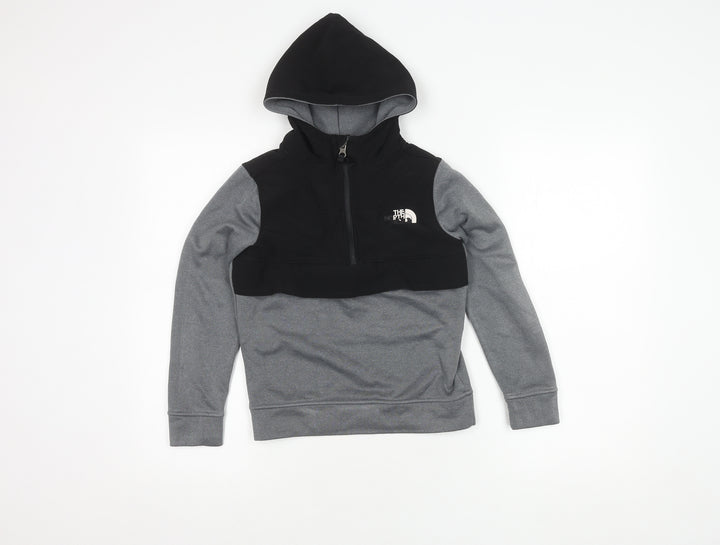 The North Face Boys Black Full Zip Hoodie M Hiking