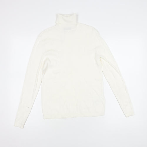 Marks and Spencer Women's White Roll Neck Jumper