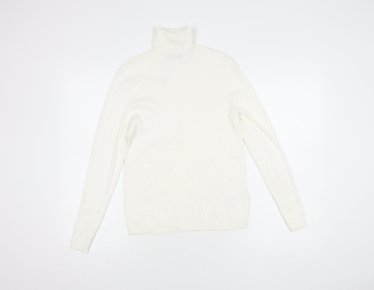 Marks and Spencer Women's White Roll Neck Jumper