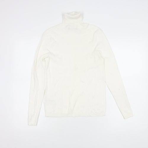 Marks and Spencer Women's White Roll Neck Jumper