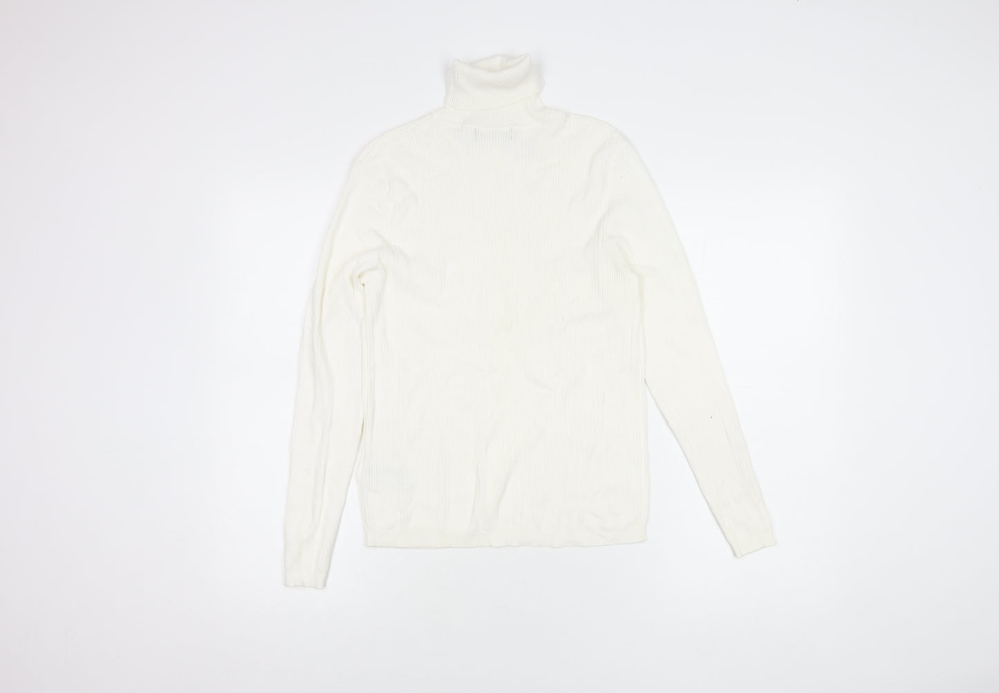 Marks and Spencer Women's White Roll Neck Jumper