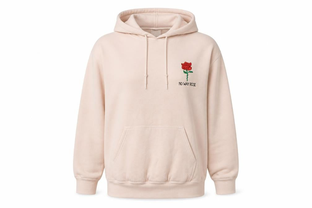 Front view of Topshop Women's Beige Pullover Hoodie S
