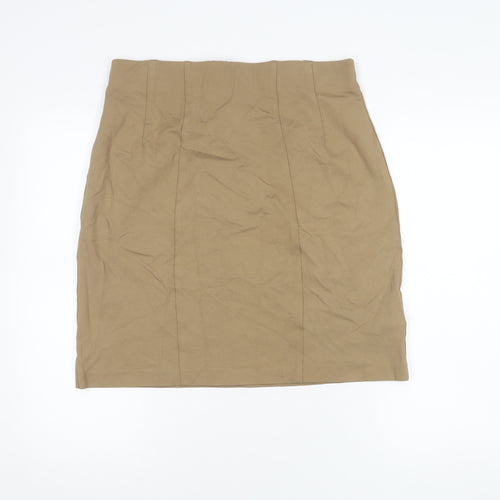 Marks and Spencer Women's Beige Long Pencil Skirt, Size 14