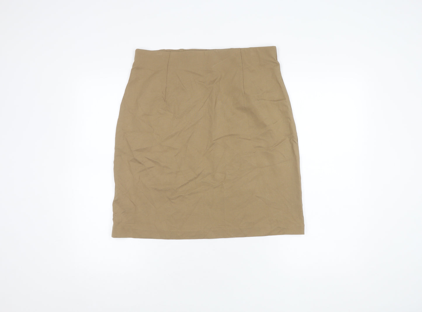 Marks and Spencer Women's Beige Long Pencil Skirt, Size 14
