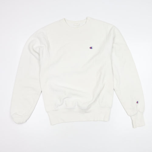 Champion Unisex White XS Logo Sweatshirt