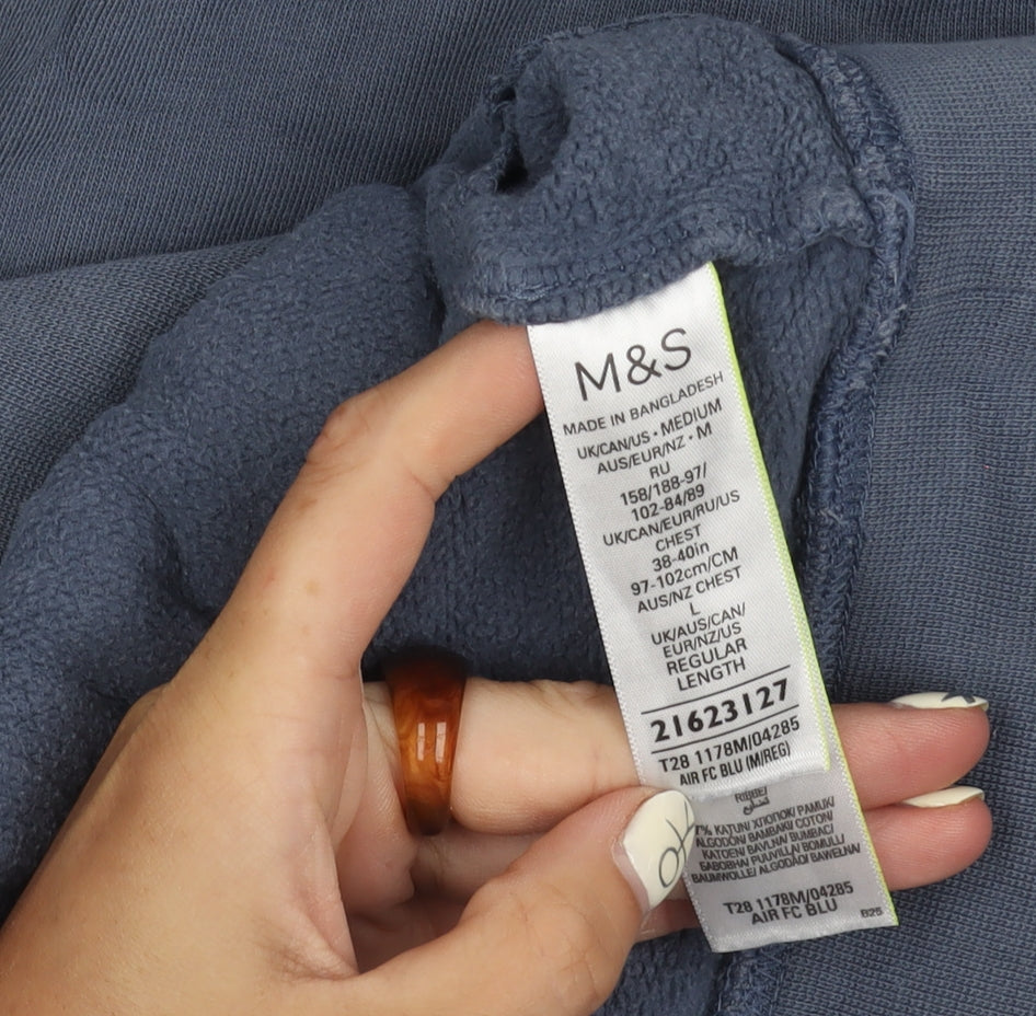 Marks & Spencer Men's Blue Pullover M Sweatshirt