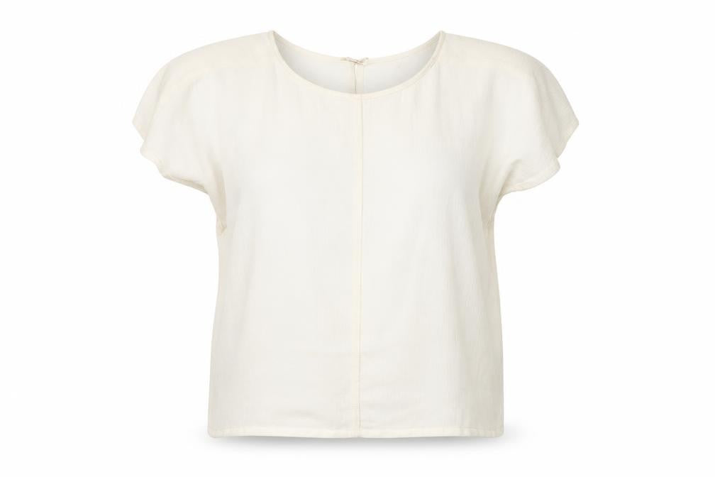 Front view of French Connection Women's Ivory Blouse, S, Casual