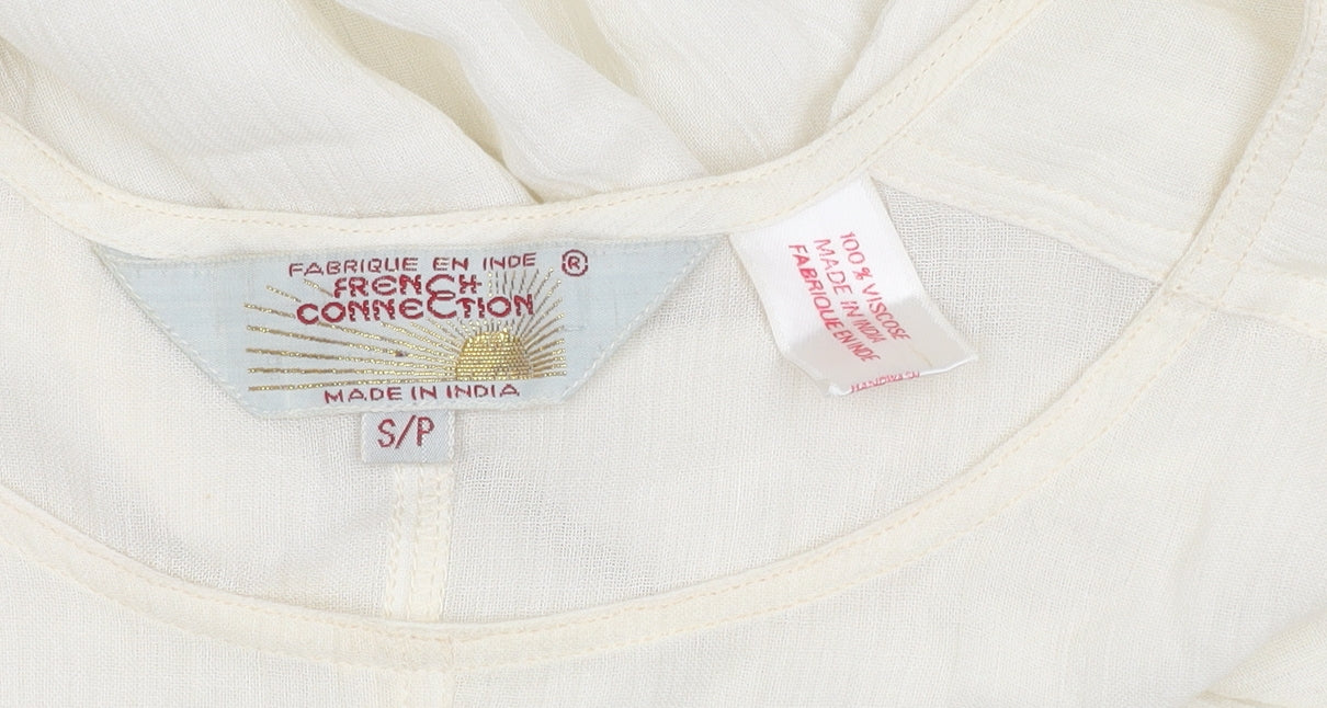 French Connection Women's Ivory Blouse, S, Casual