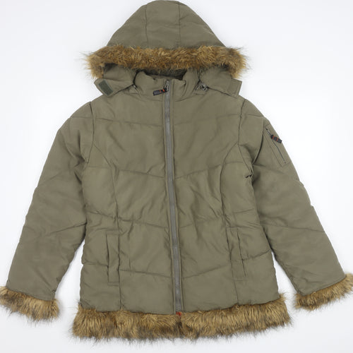 Sportsgirl Women’s Green Puffer Jacket Size 12