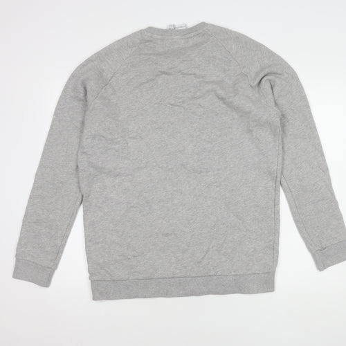 Adidas Men's Grey Pullover Sweatshirt Medium