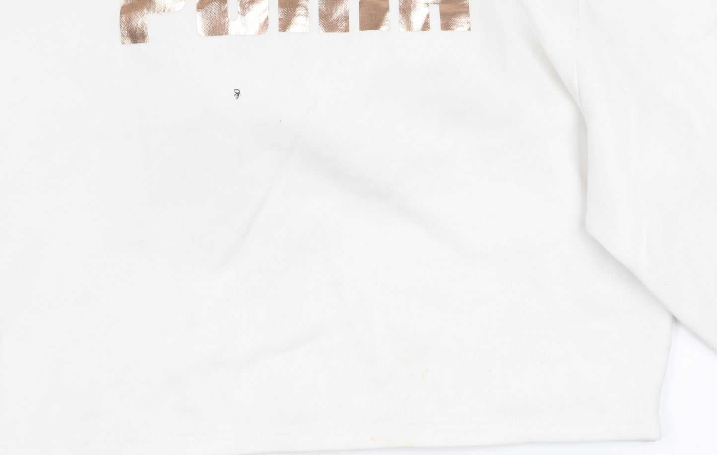 Puma Women's White Pullover Hoodie L - Casual & Comfy