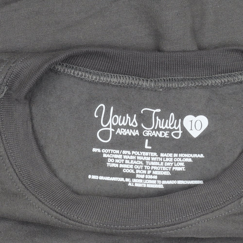 Ariana Grande Grey Women L Pullover Logo Sweatshirt