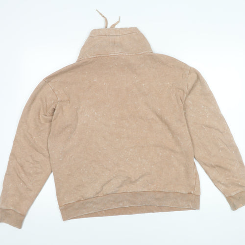 Victoria's Secret Pink Beige Women's Hoodie S Mock Necks