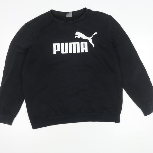 Puma Unisex Black Pullover Sweatshirt, Size M