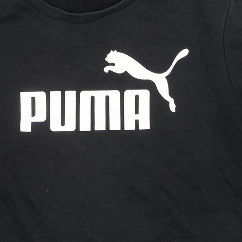 Puma Unisex Black Pullover Sweatshirt, Size M