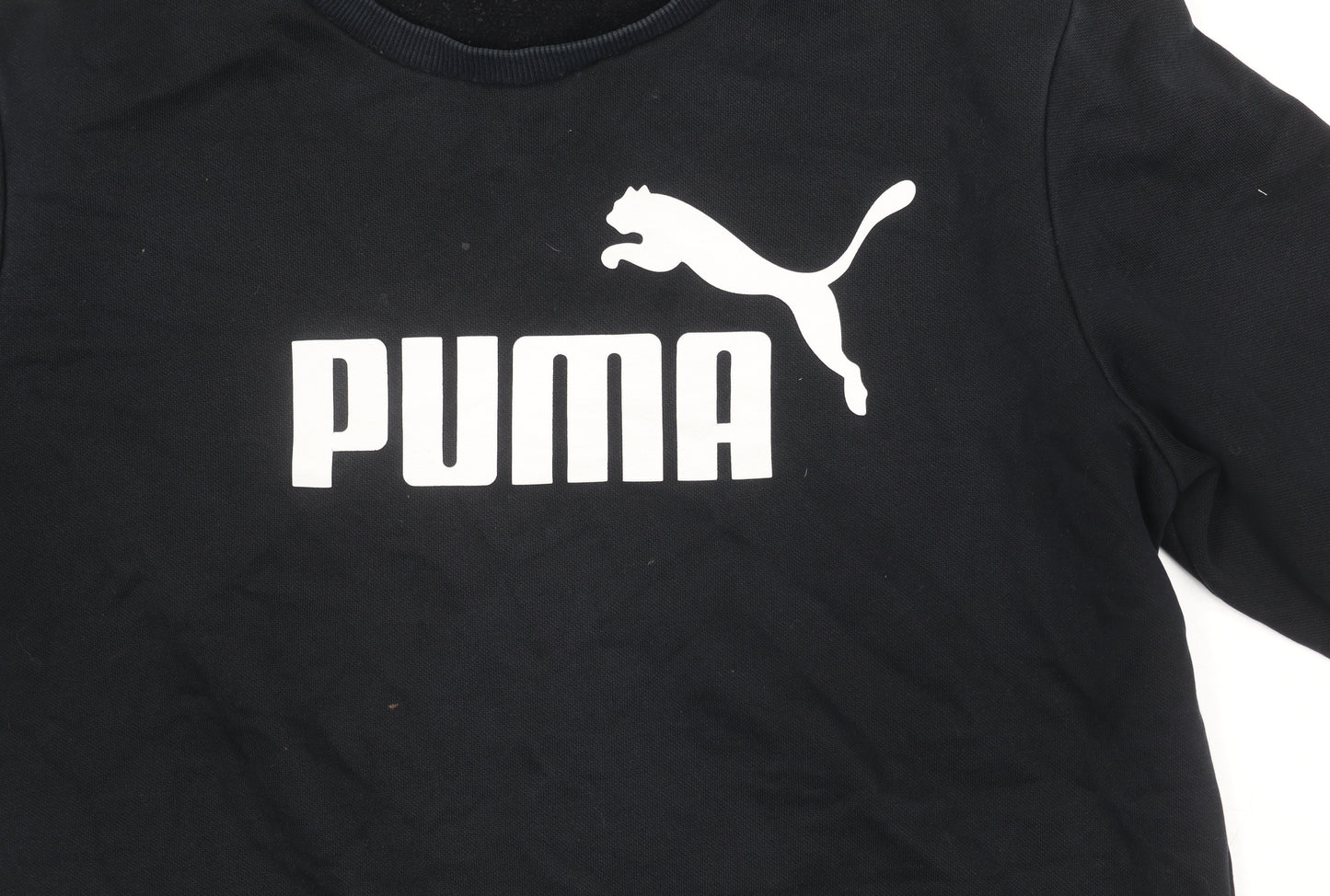 Puma Unisex Black Pullover Sweatshirt, Size M