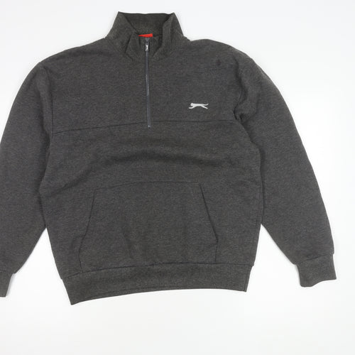 Slazenger Men's Grey 1/4 Zip Sweatshirt M